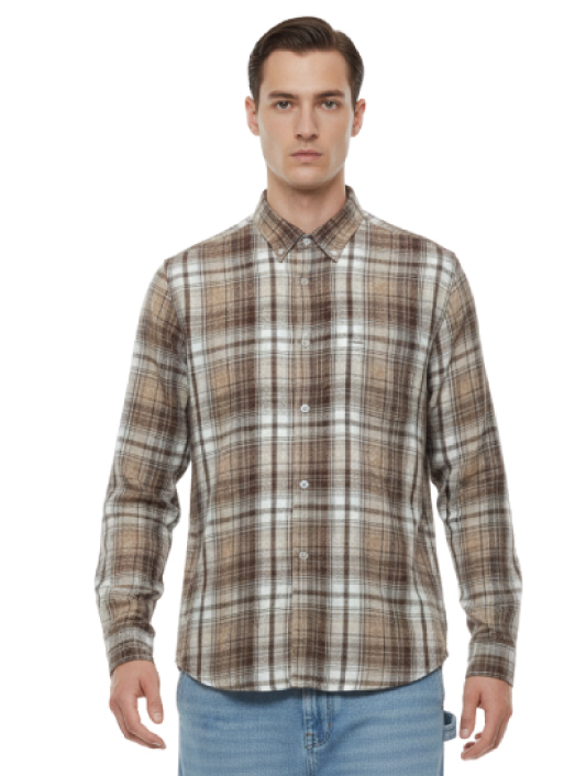 casual shirt for men in check 